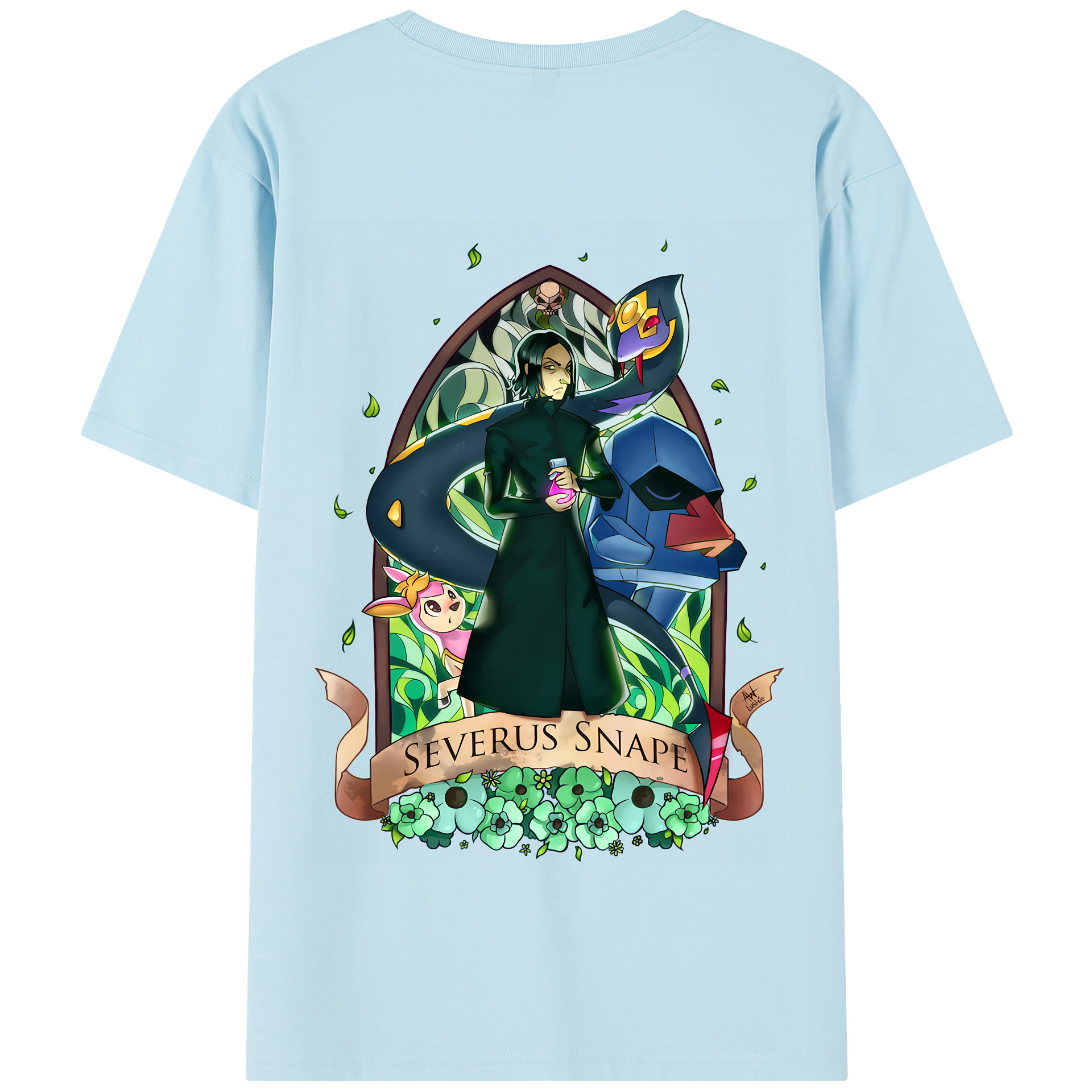 （画像用） Harry Potter ハリー・ポッターシリーズ 綿100％半袖Tシャツ（背面プリント）
